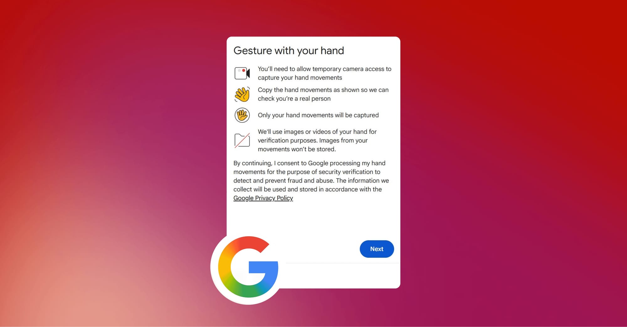 Google testet reCAPTCHA mit Handgesten Beitragsbild